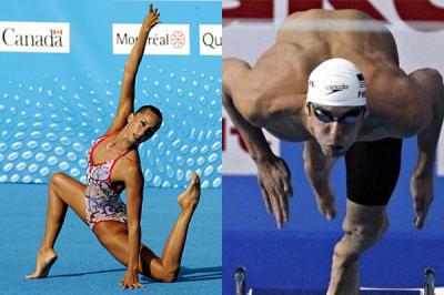 Gemma Mengual and Michael Phelps